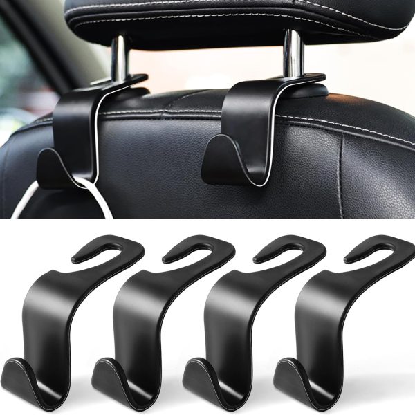 Car Headrest Storage Hook Set, 4-Pack