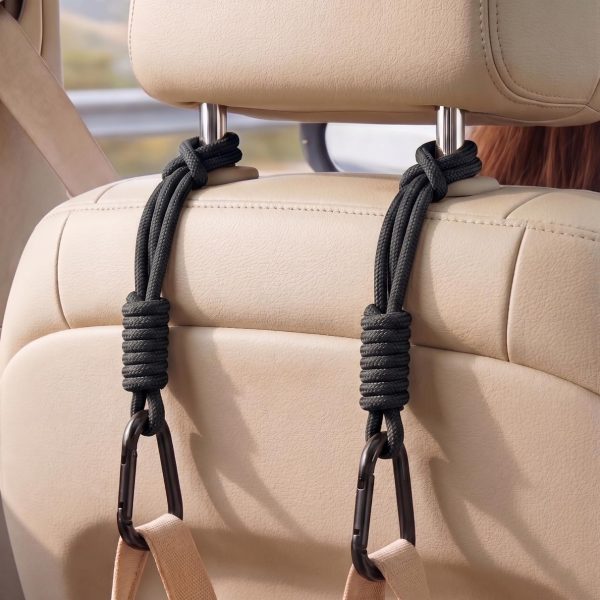 Rotating Car Headrest Hook Set, Vehicle Bag Hangers
